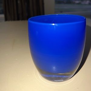 Colbolt blue (maybe Costa boda) glass decorative cup-candles/jewelry holder/etc